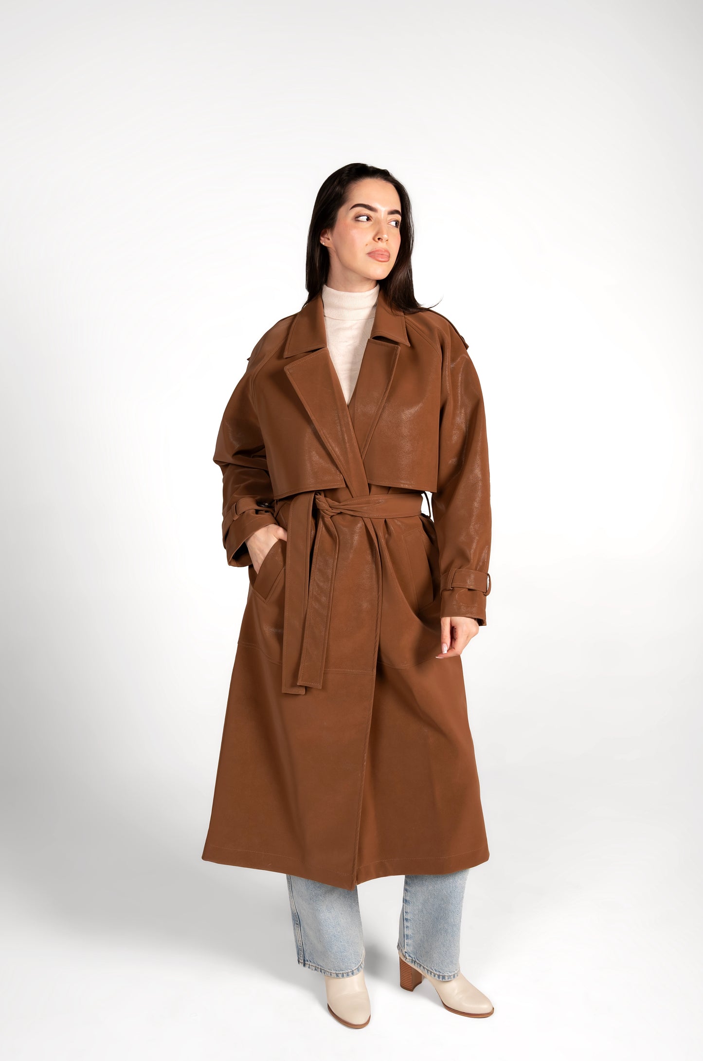 The Luxe Trench Coat In Havan