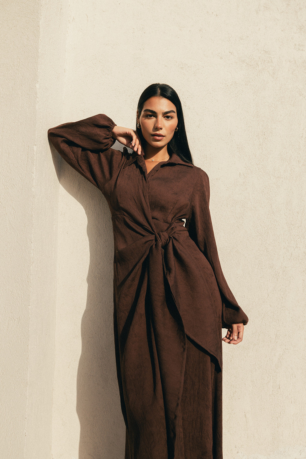 Serena-Air dress in brown