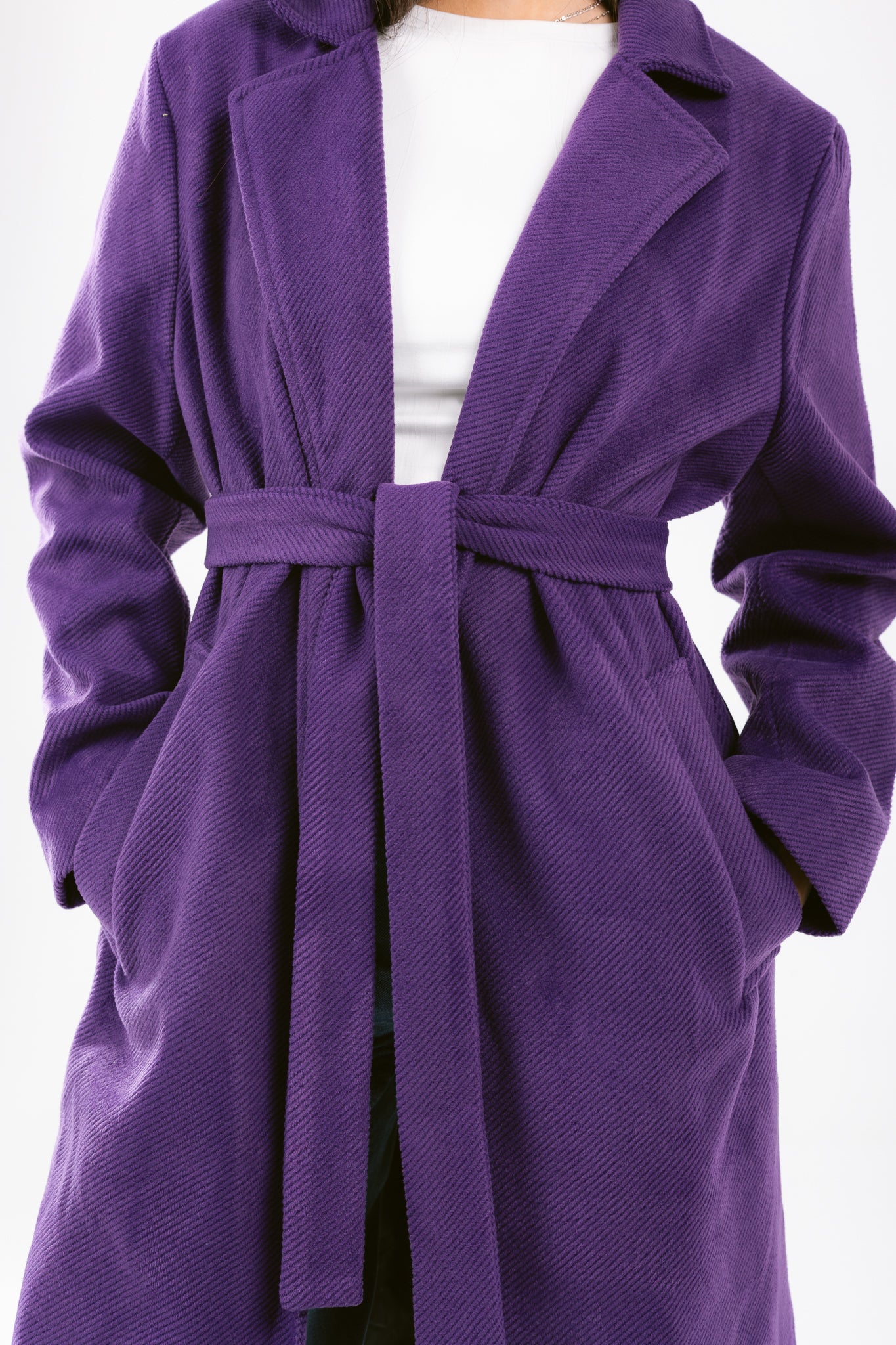 The perfect coat in purple