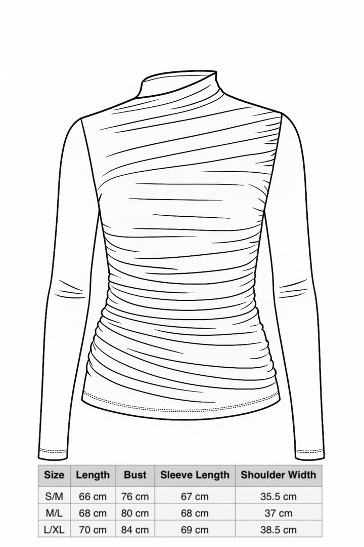 Draped Top In Turquoise