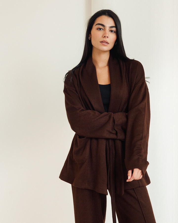 The Cozy Knit Set in Brown