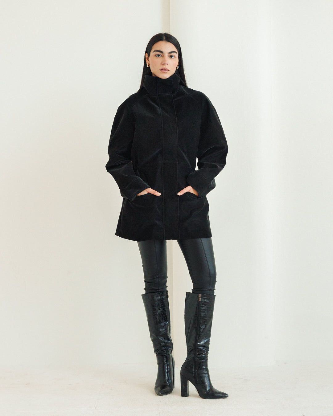 The Saddle Leather Jacket in Black