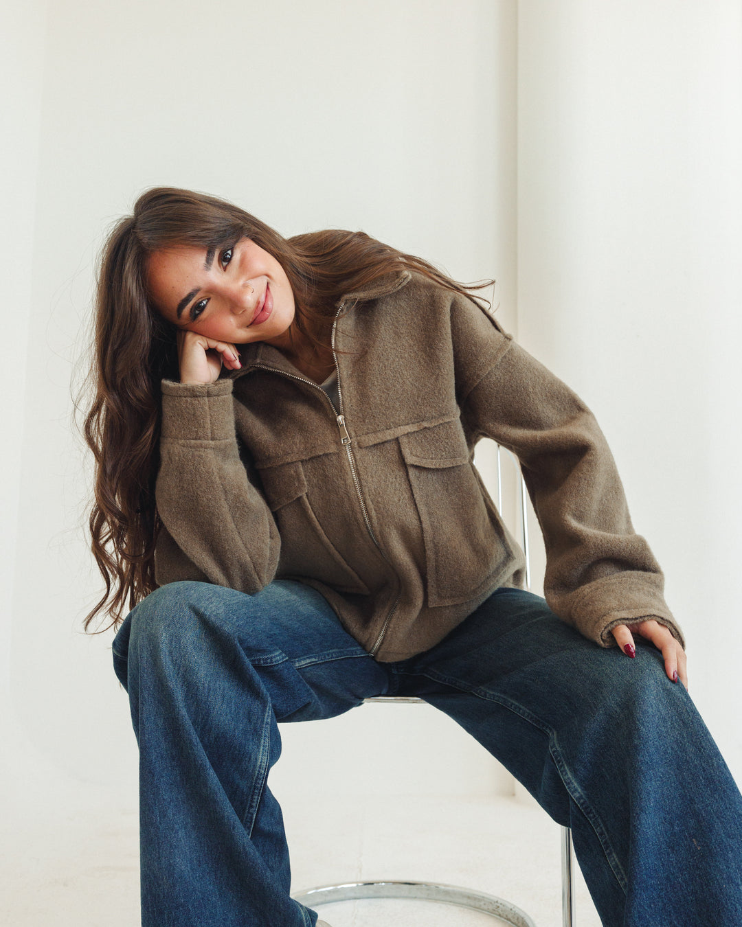 Teddy Jacket in Olive