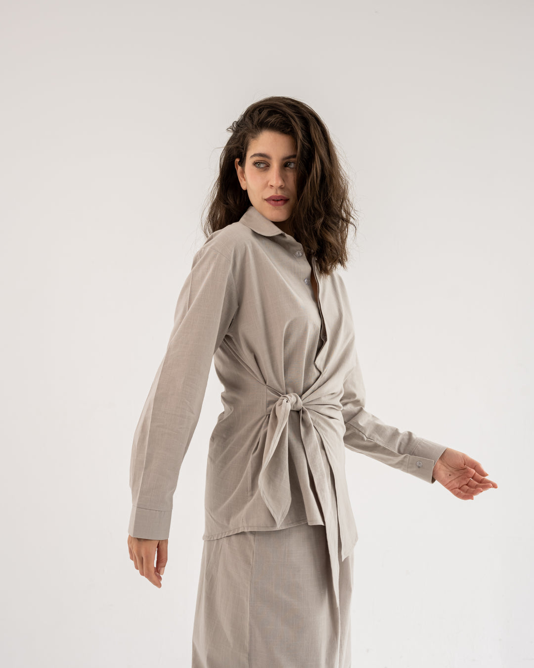 Duo Linen Set In Grey