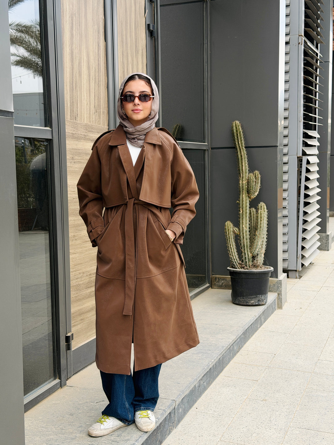 THE LUXE TRENCH COAT IN brown