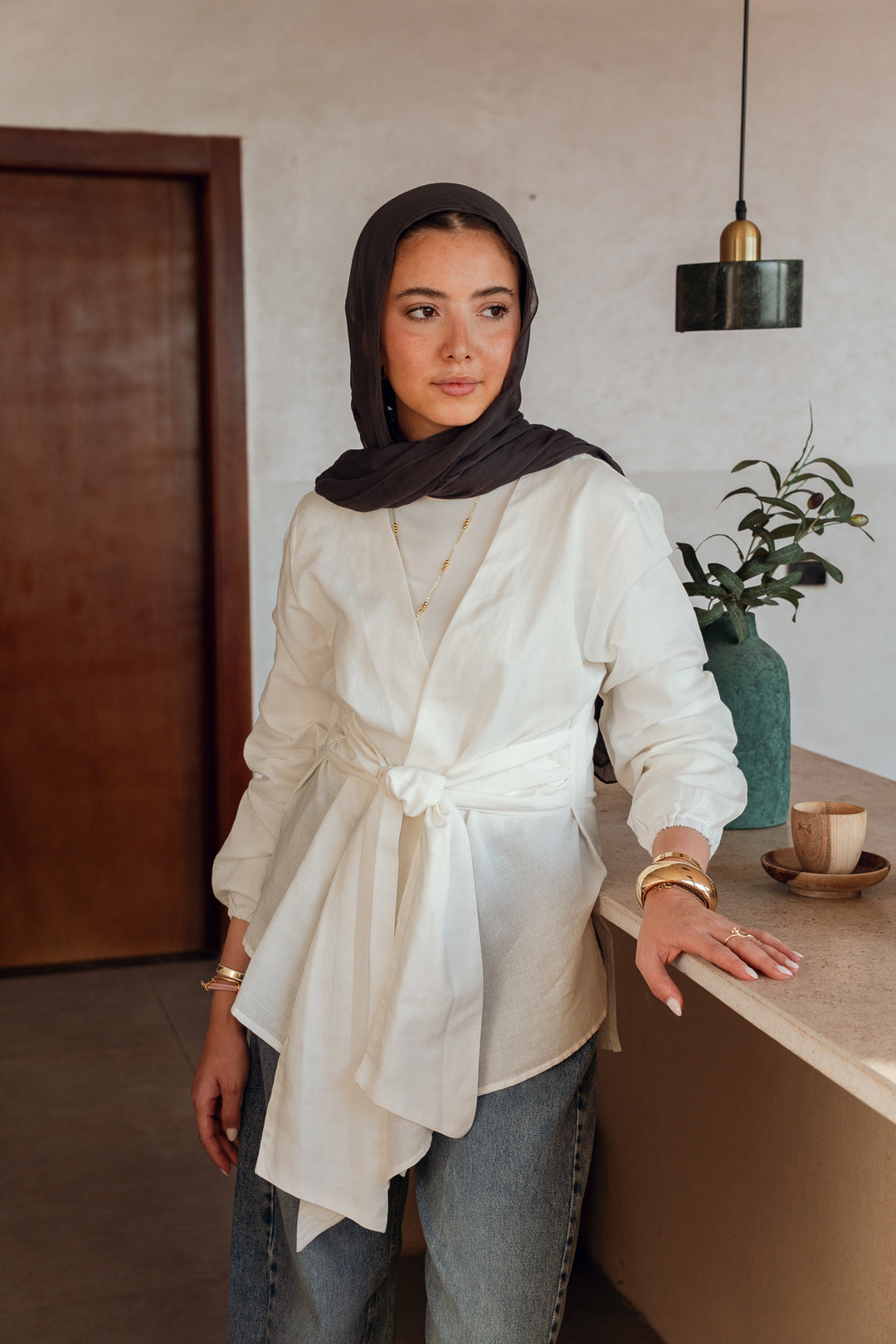 Palmer blouse in off-white