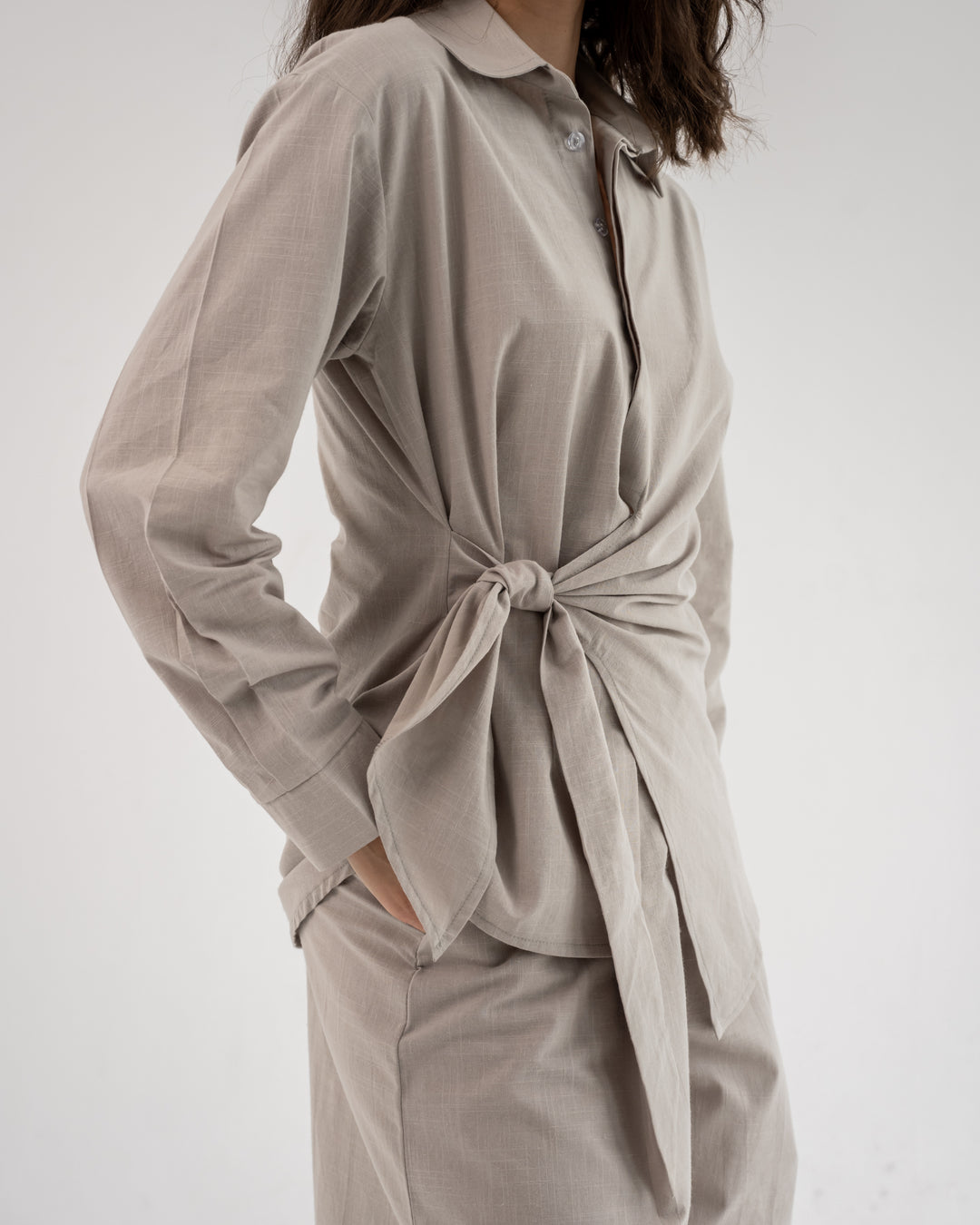 Duo Linen Set In Grey