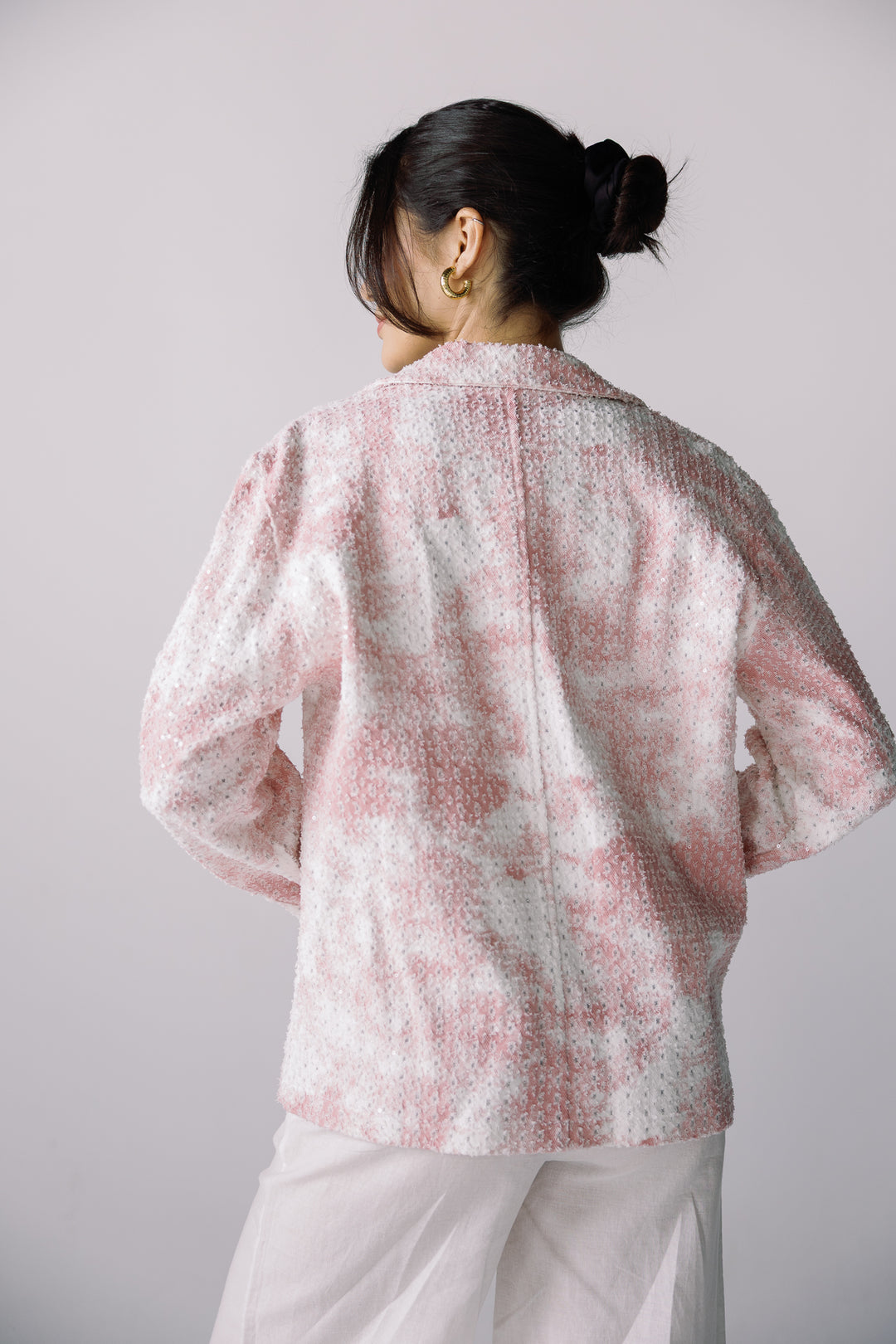 Denim over shirt in pink