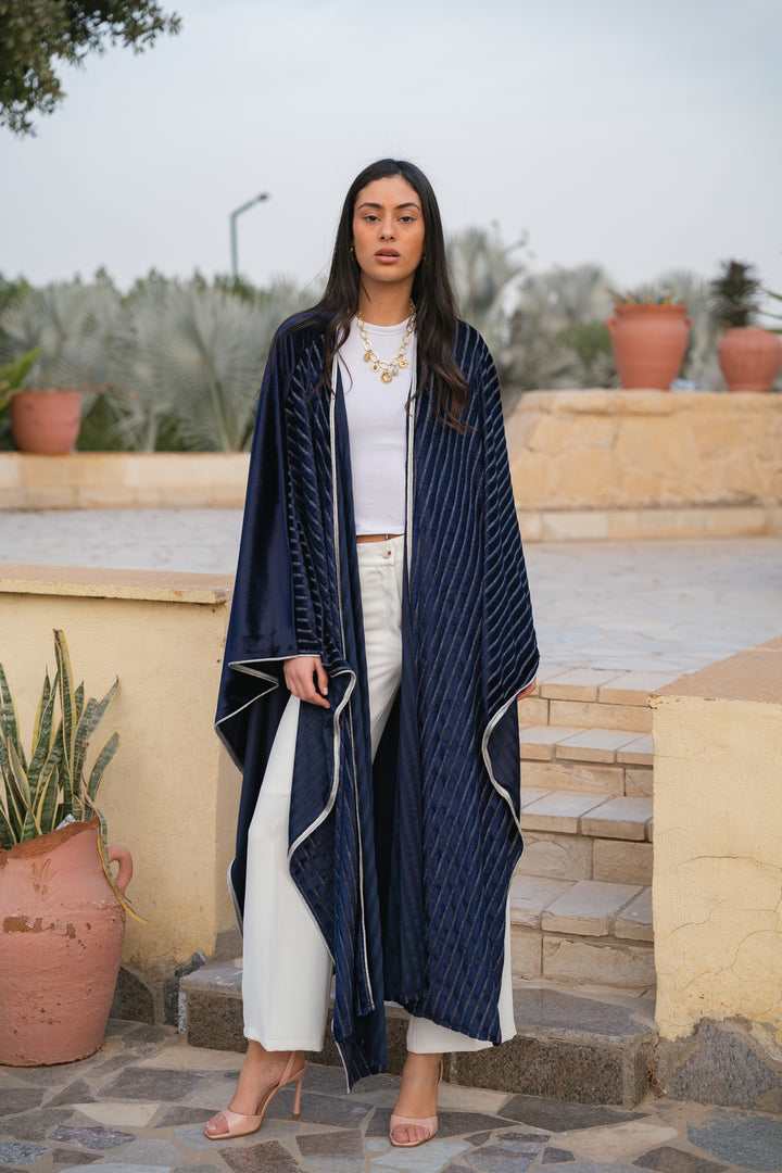 The Imperial Velvet Kaftan in royal blue