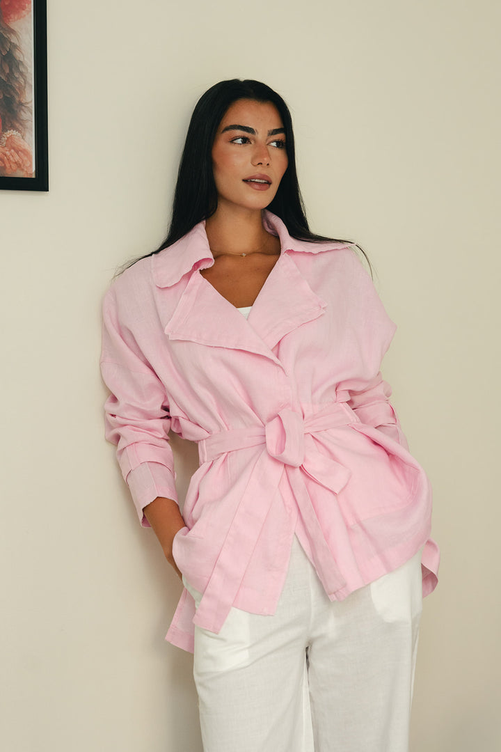 Raw cardigan in pink