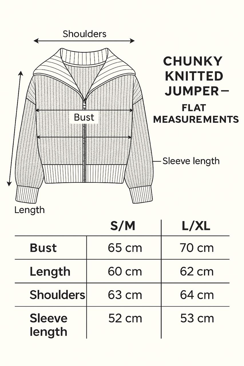 Chunky Knitted Jumper In Brown