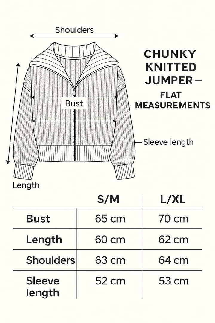 Chunky Knitted Jumper In Brown