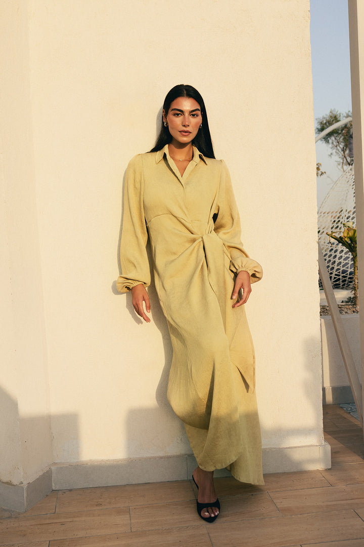 Serena-Air dress in pistachio