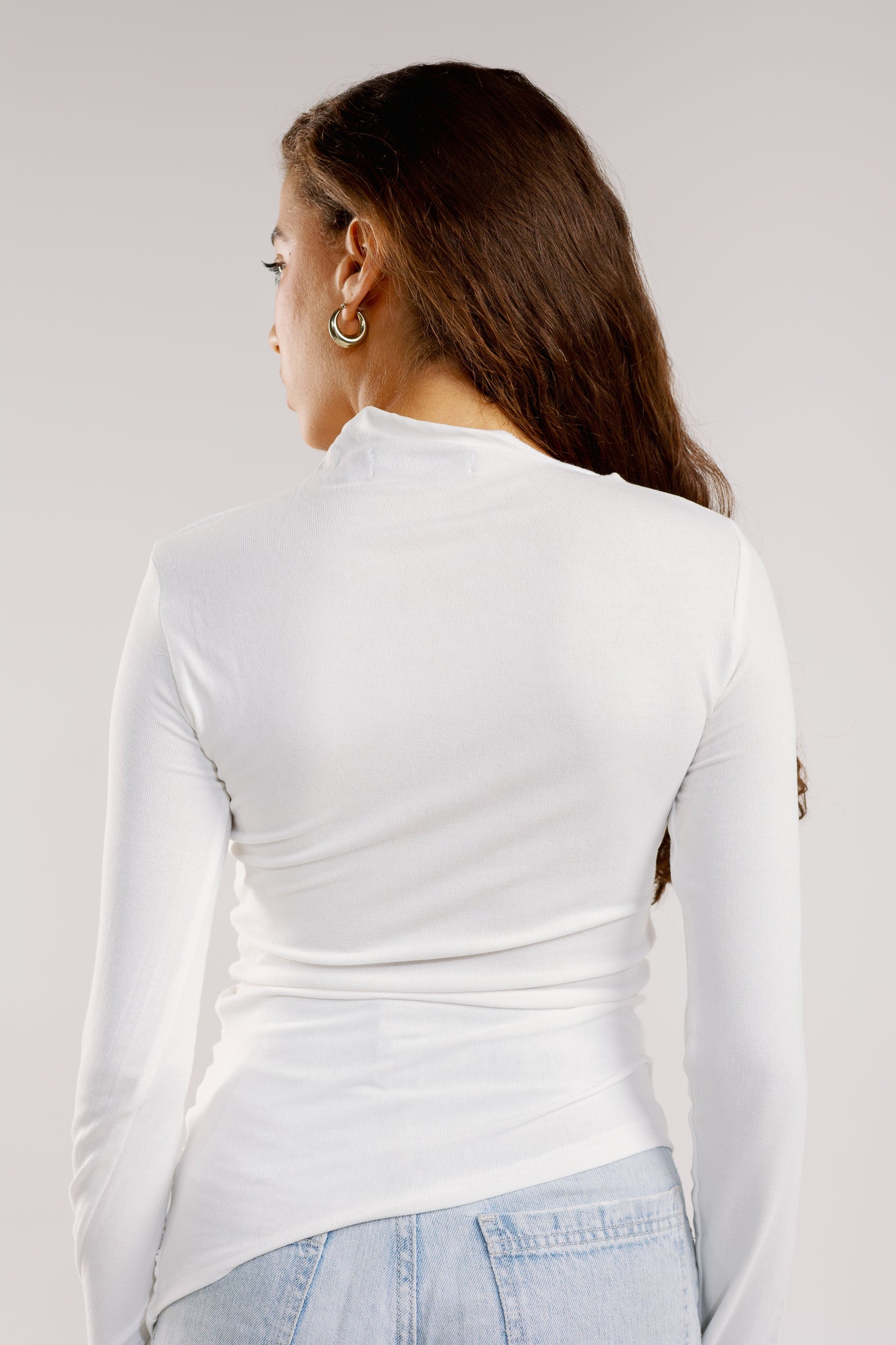 Draped top in off-white