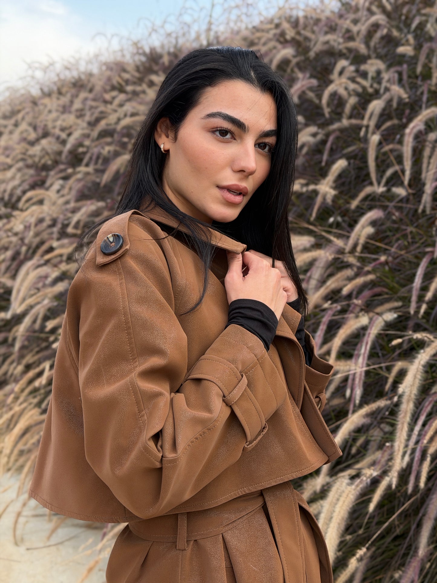The Luxe Trench Coat In Havan