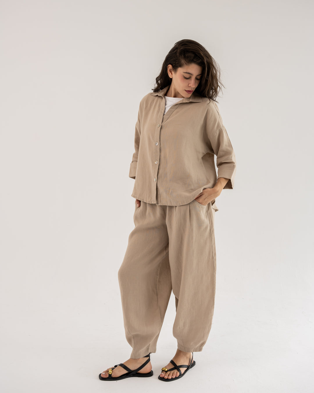 Loose Muse shirt In Beige