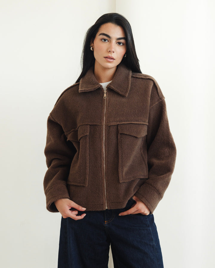 Teddy Jacket in Chocolate