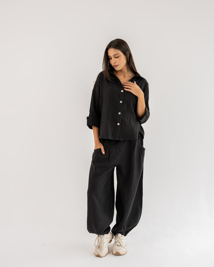 Ease Balloon Pants In Black