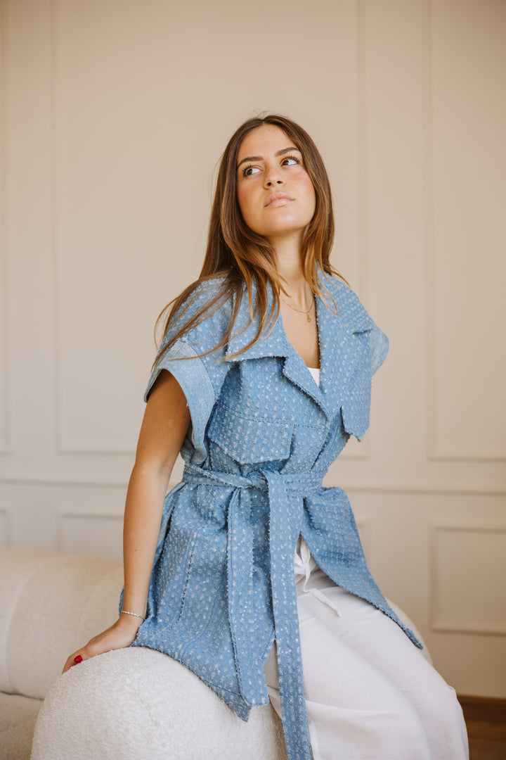 The glamour denim vest