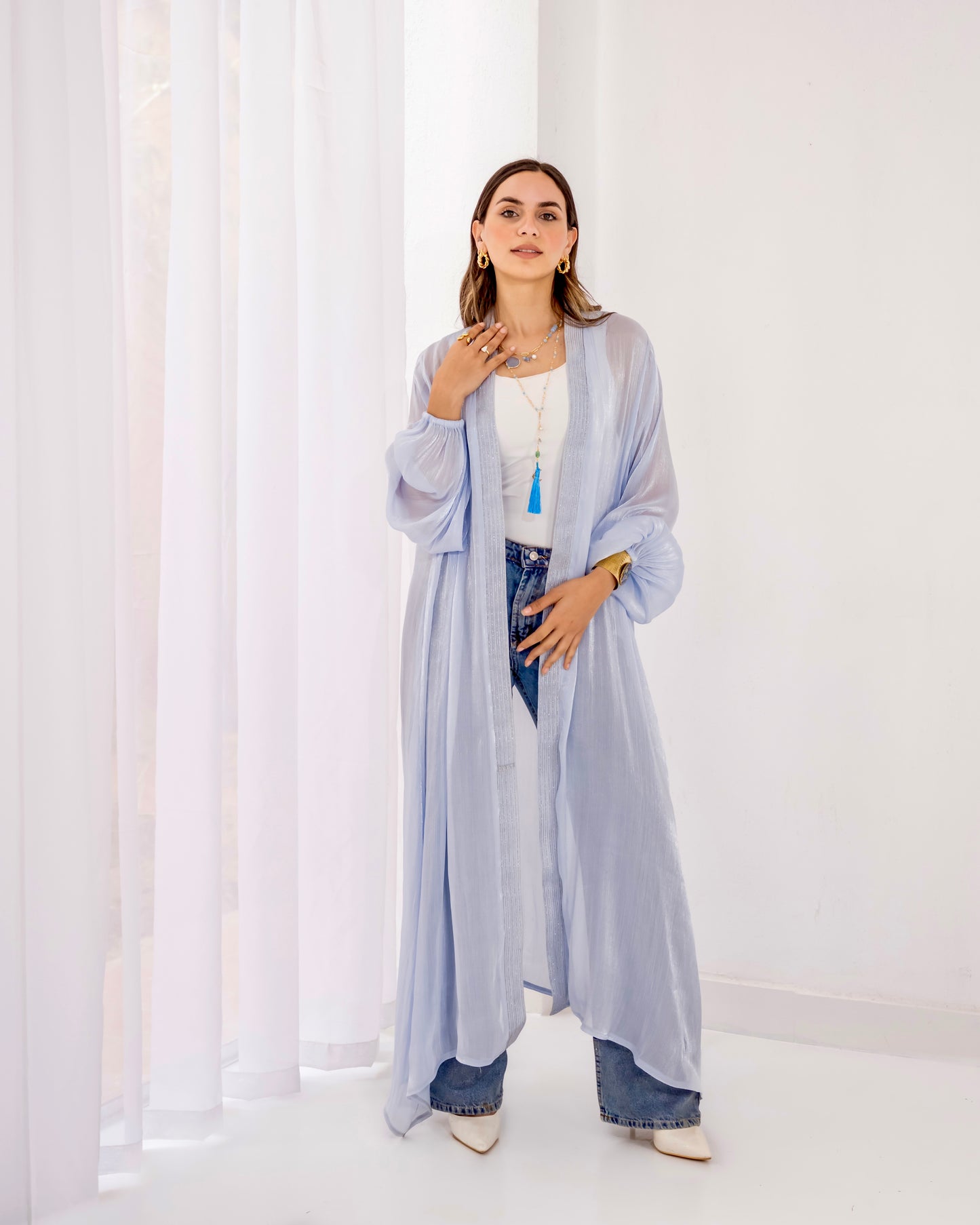 Noor kaftan in baby blue