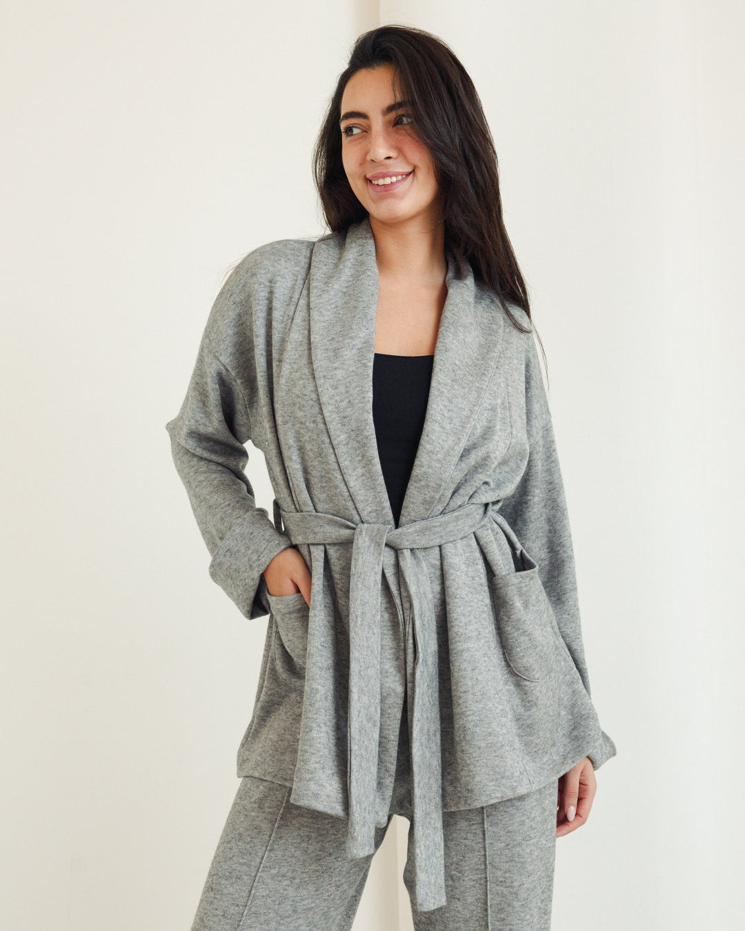 The Cozy Knit Set in Grey