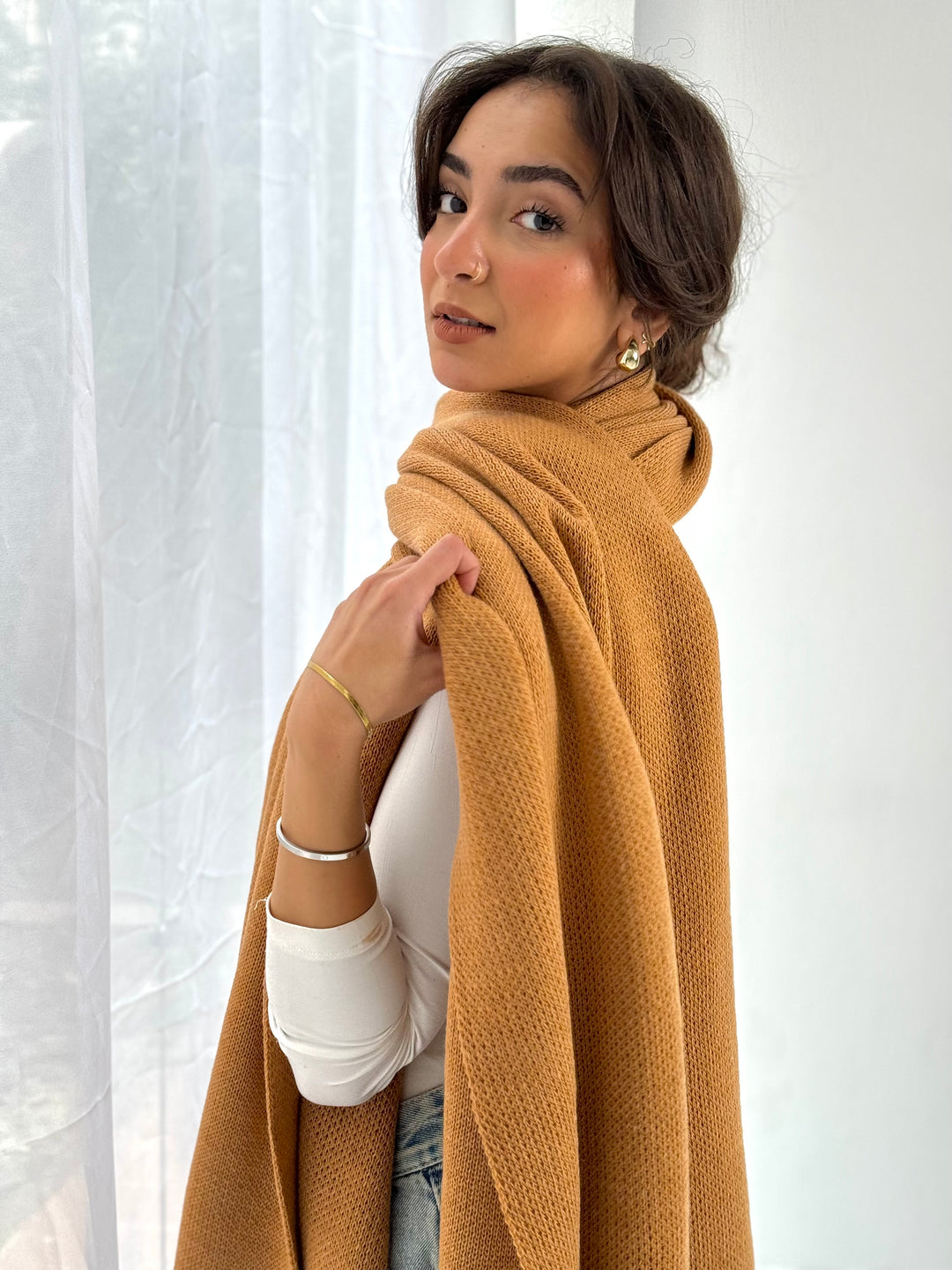 The Dreamy Shawl In Camel