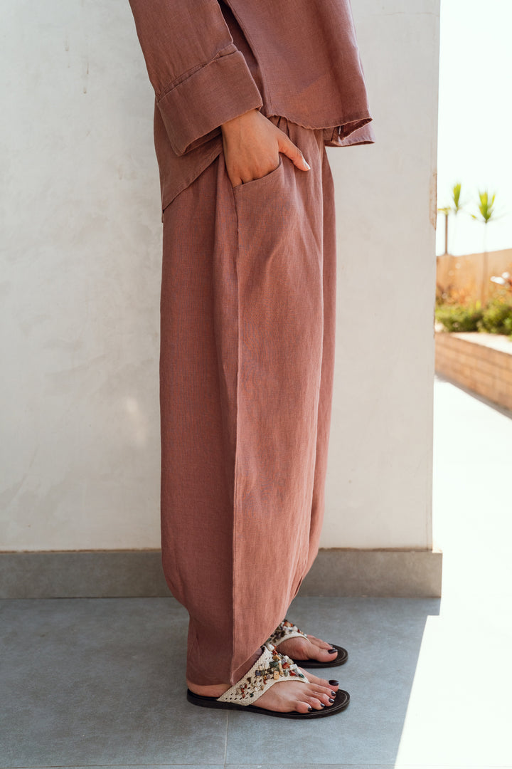 EASE BALLOON PANTS IN dusty rose (limited edition)