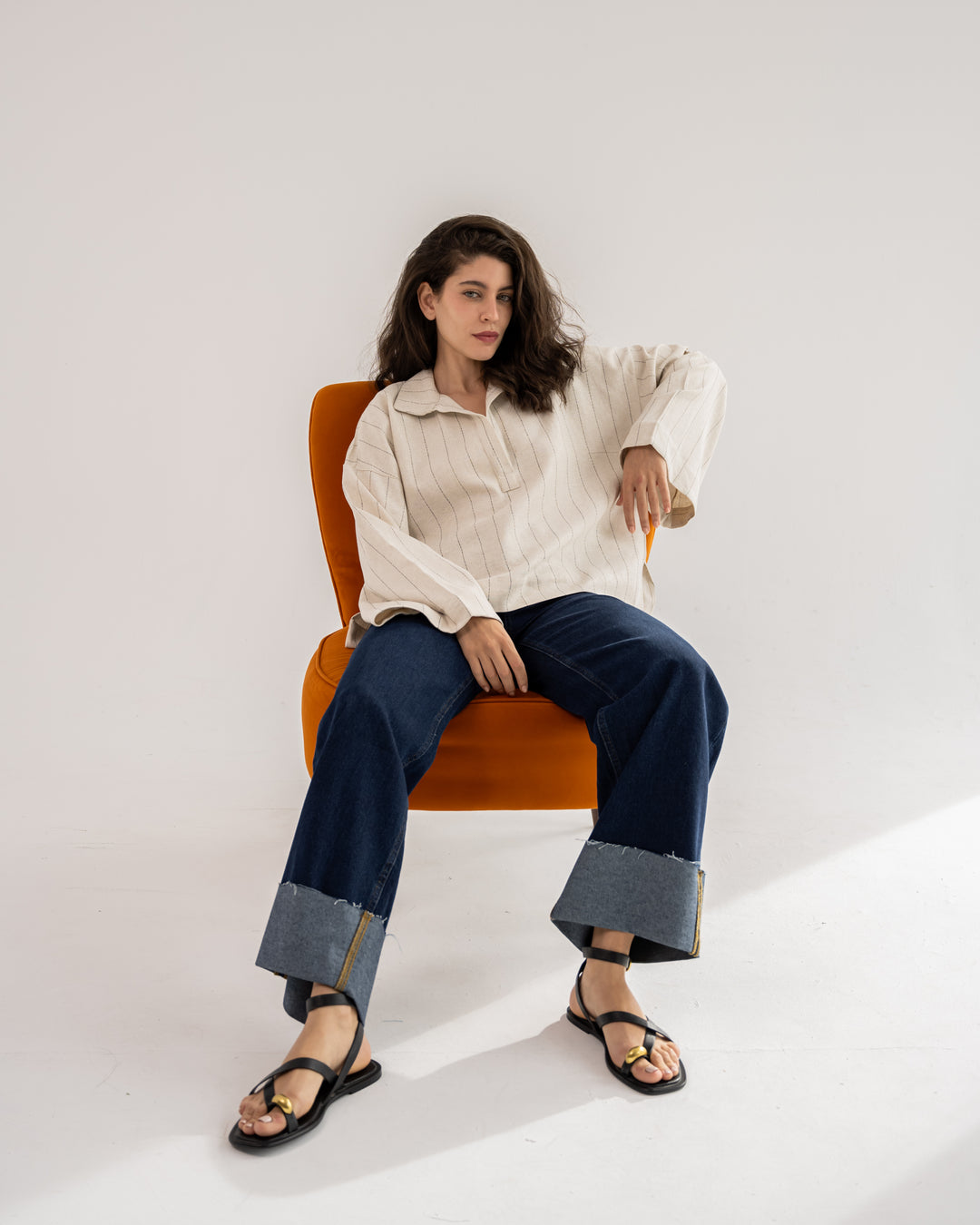 Clean Cut linen top
