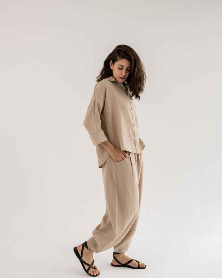 Ease Balloon Pants In Beige