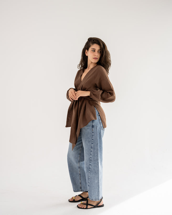 Palmer Blouse In Brown
