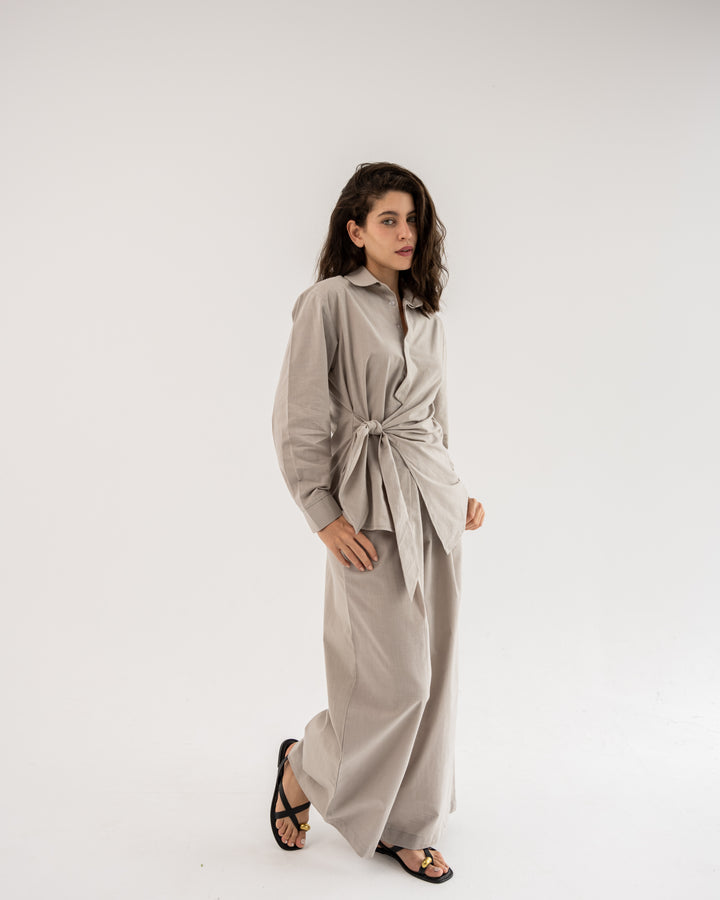 Duo Linen Set In Grey