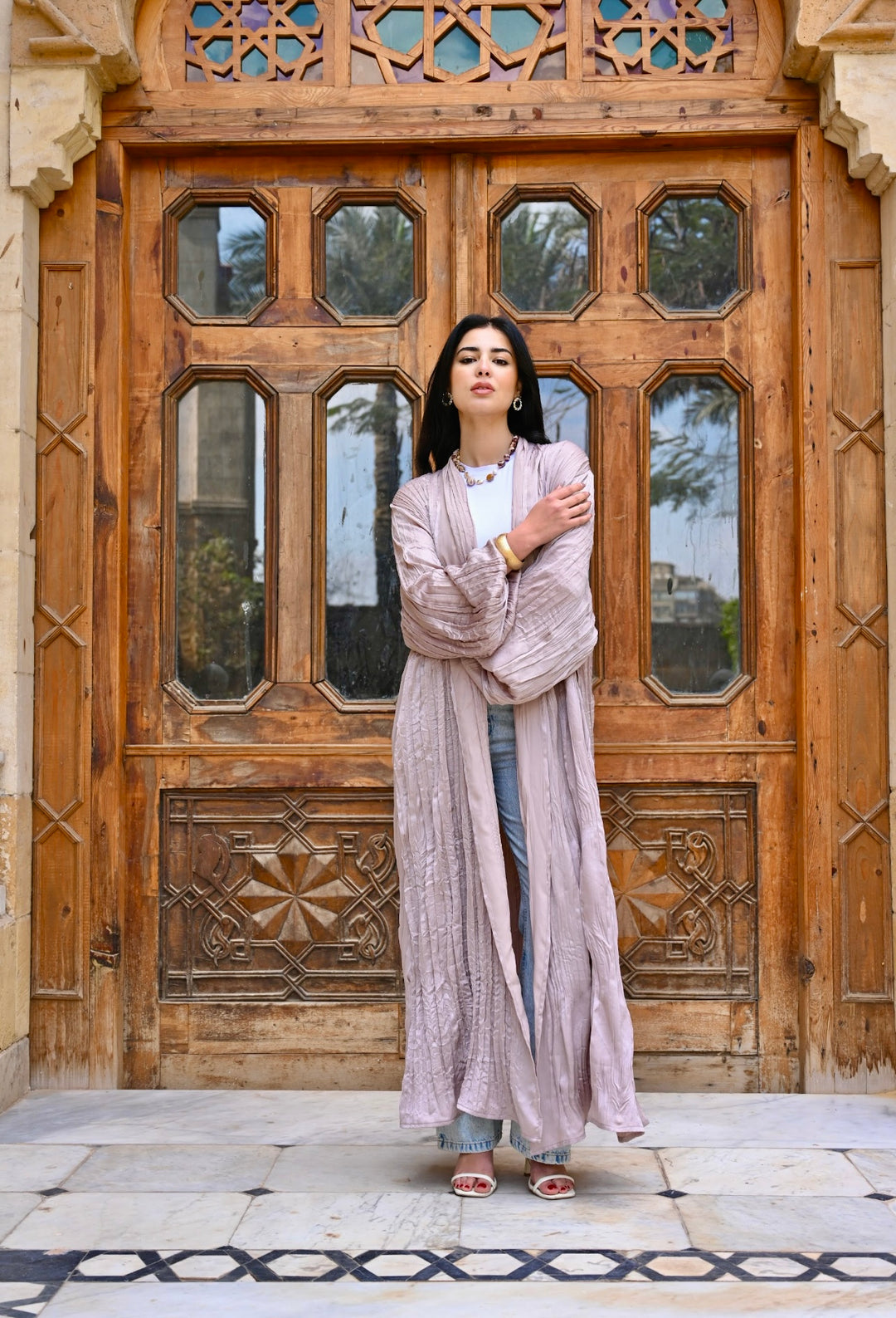 Khayal cardigan in dusty rose