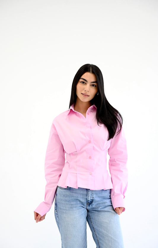 The Poplin Flare in pink