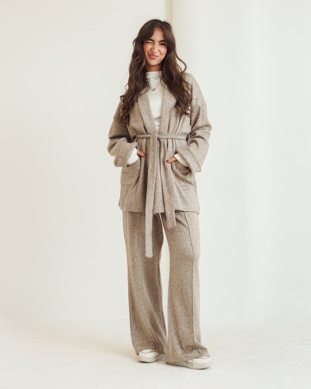 The Cozy Knit Set in Cafe