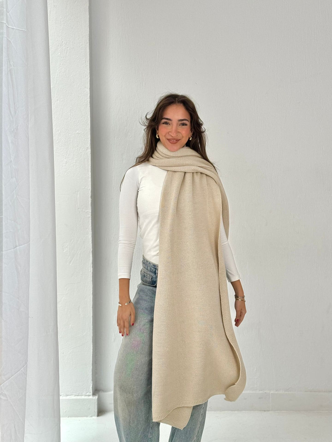 The Dreamy Shawl In Beige